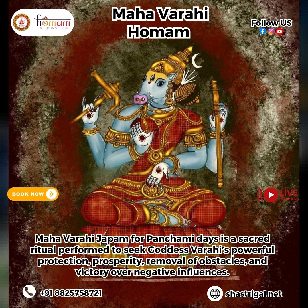 Maha Varahi Homam: A Powerful Ritual for Protection and Success