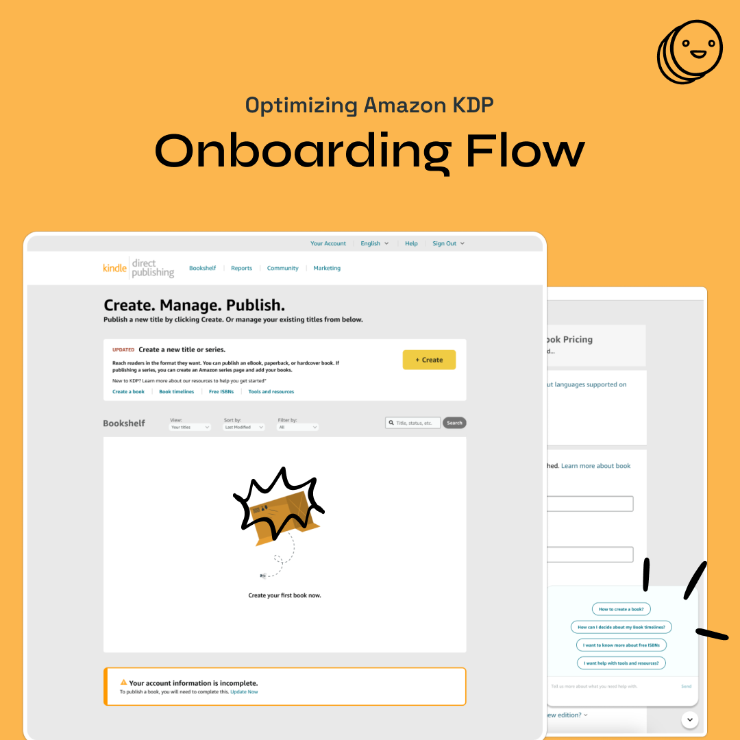 Navigating the Amazon KDP Onboarding Flow UX Redesign by Riya