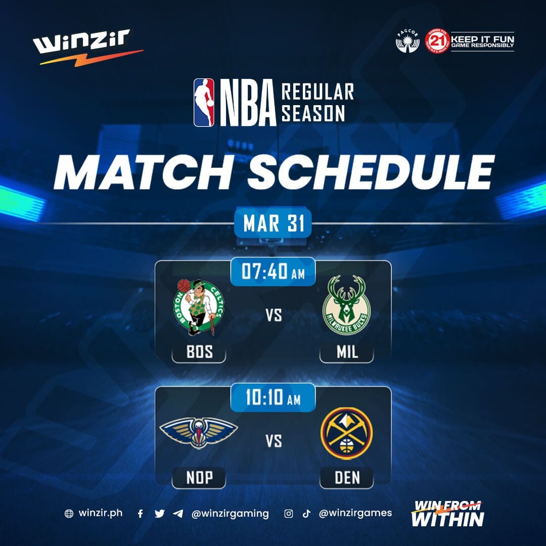 NBA Match Schedule March 31, 2023 WinZir Official Medium