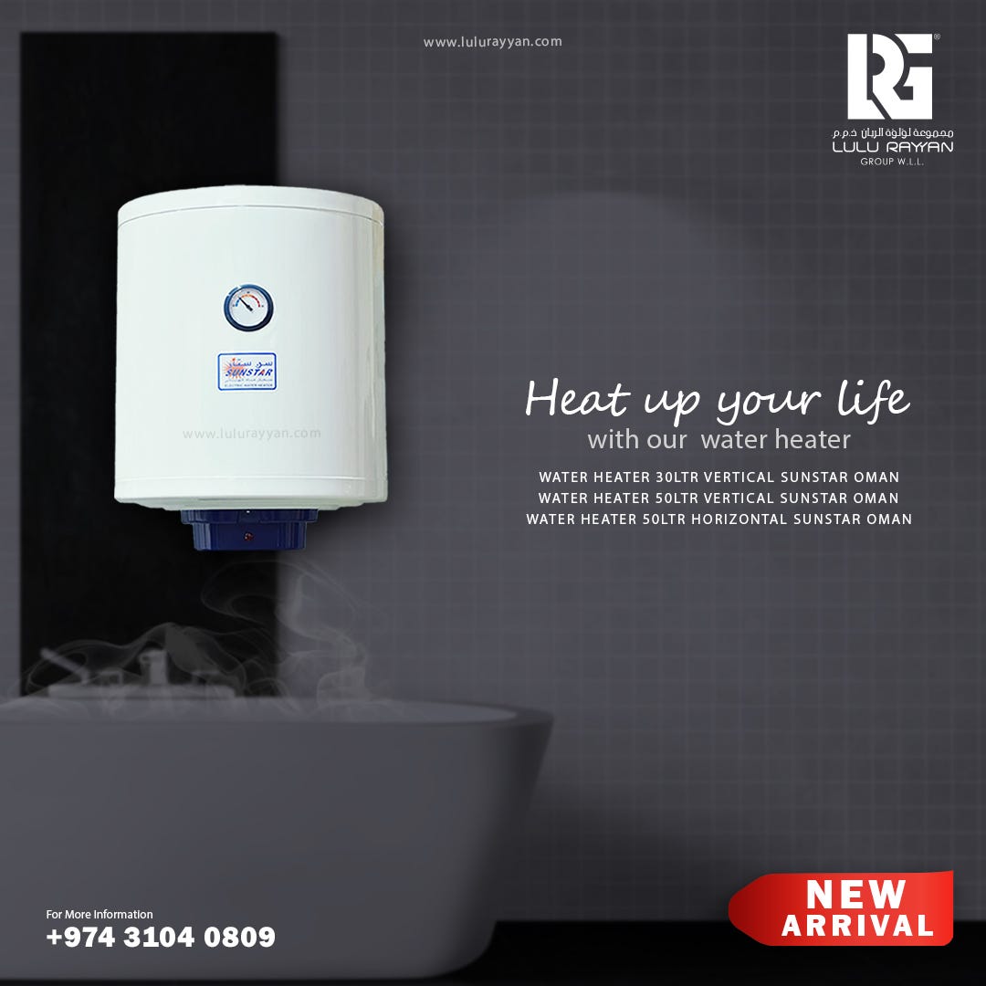 Water Heater Qatar SUNSTAR Heat Master Solution by LULU RAYYAN