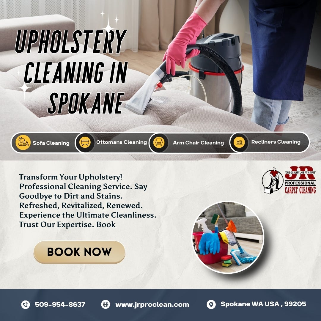 Upholstery Cleaning in Spokane JR PRO Clean Medium