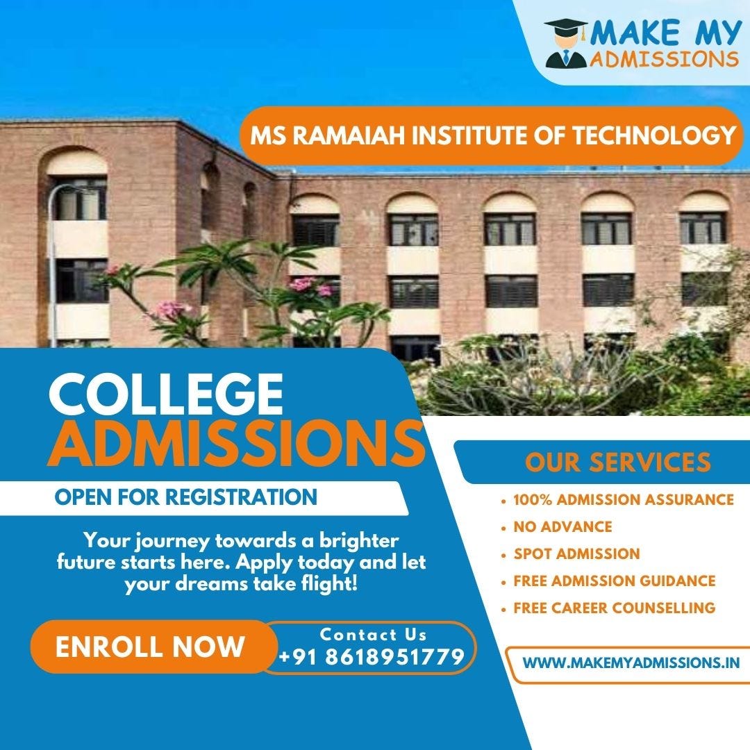 Computer science admissions in MS Ramaiah Institute of Technology MAKE ...