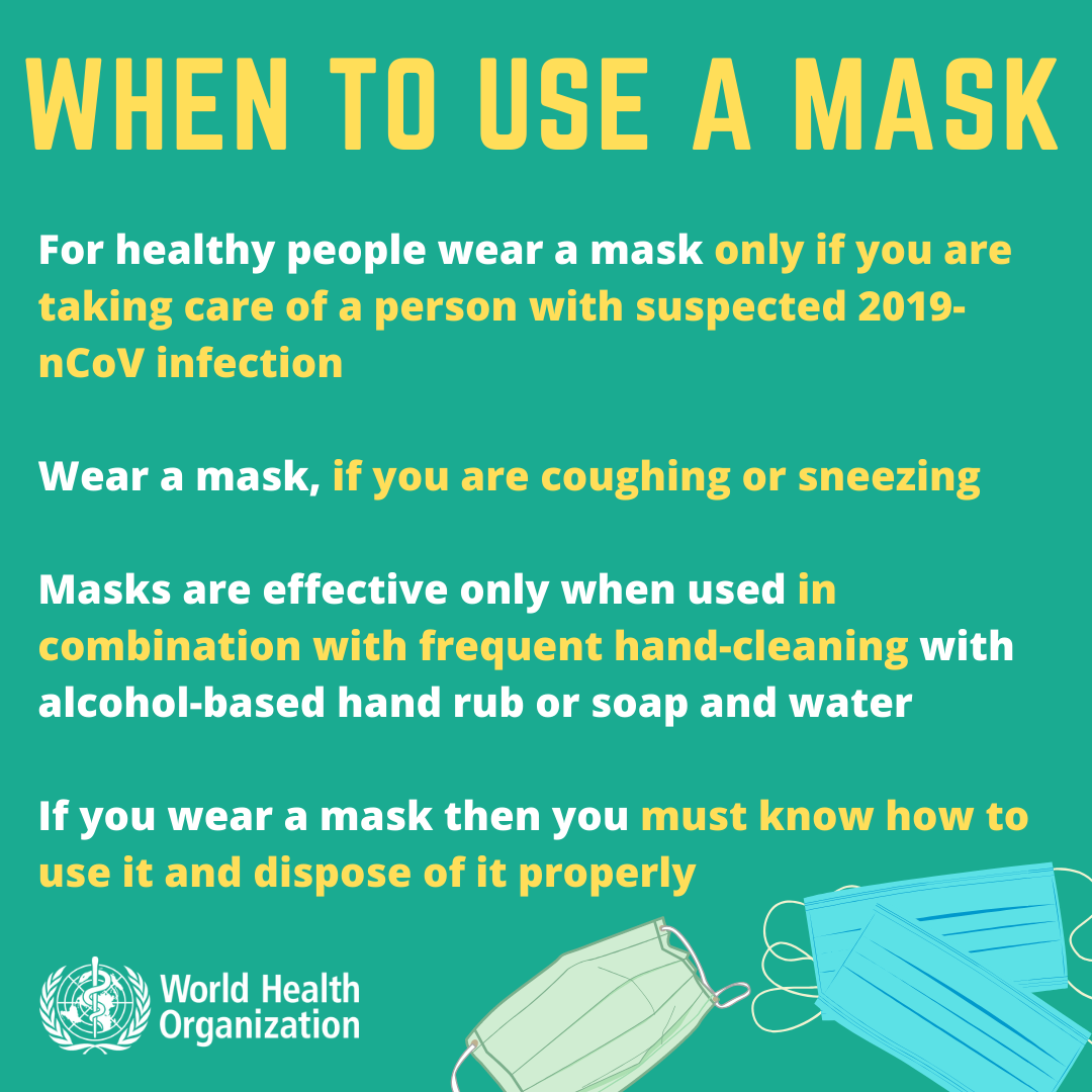 COVID19 Preventive Measures When to wear a Face Mask by Adetutu