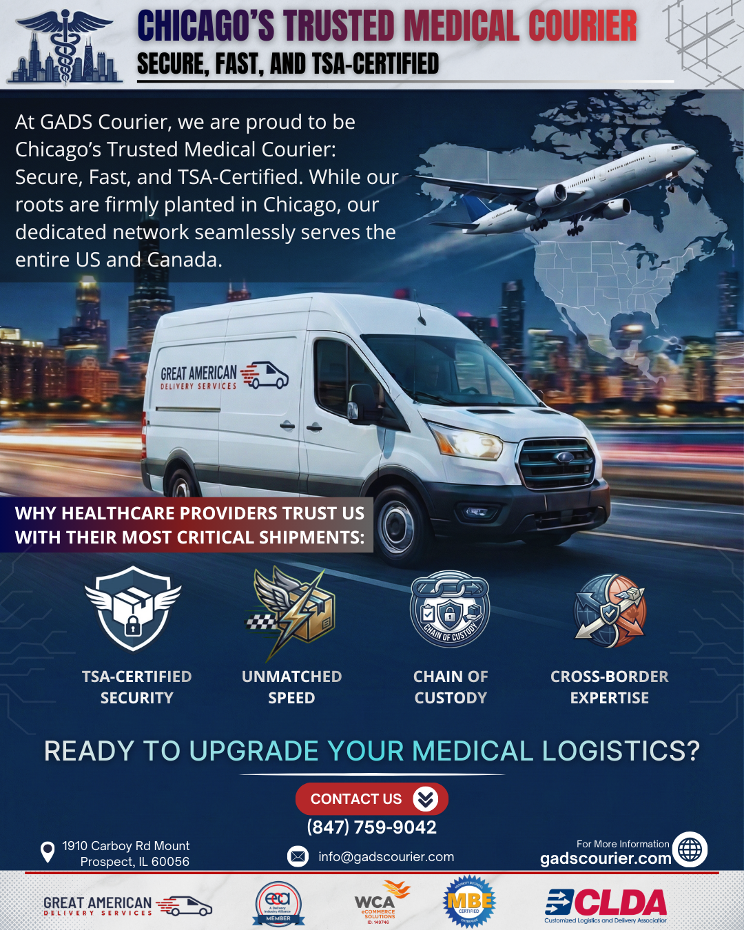 Chicago’s Trusted Medical Courier: Secure, Fast, and TSA-Certified