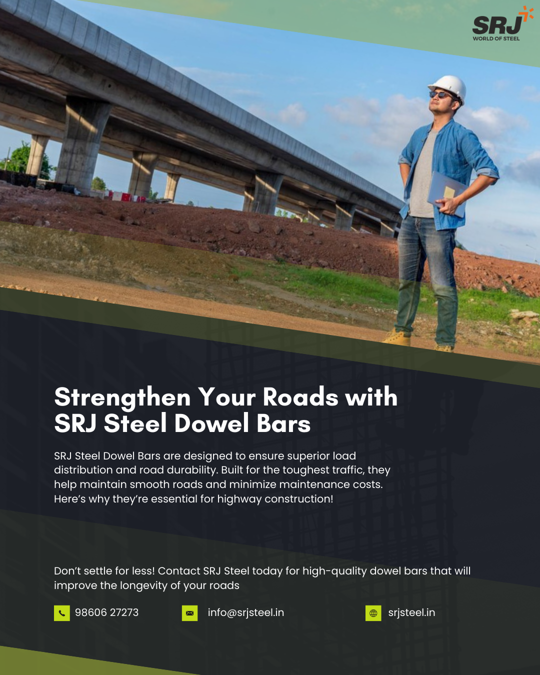 Benefits of Using SRJ Steel Dowel Bars in Highway Construction