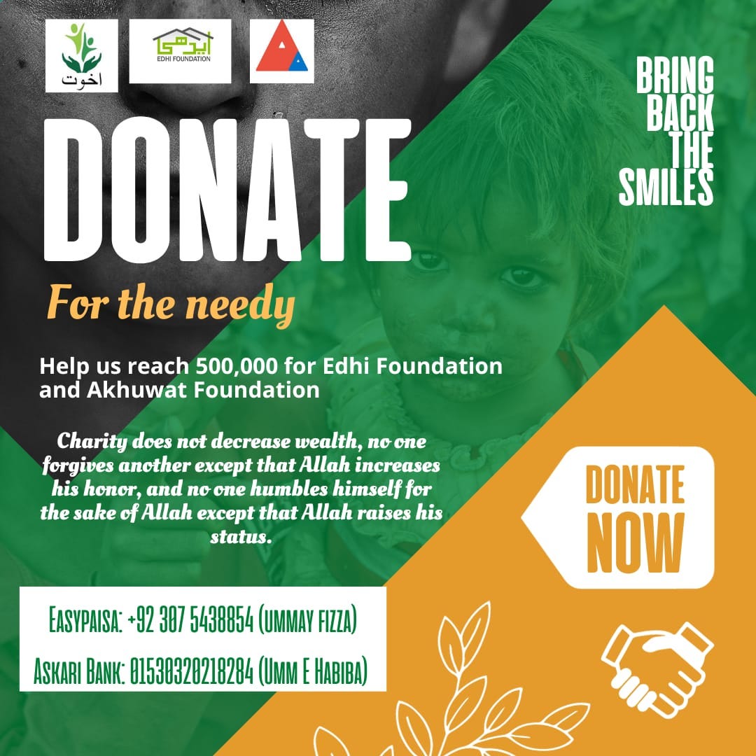 Fundraising journey with Edhi and Akhuwat foundation by Aqila Mirza