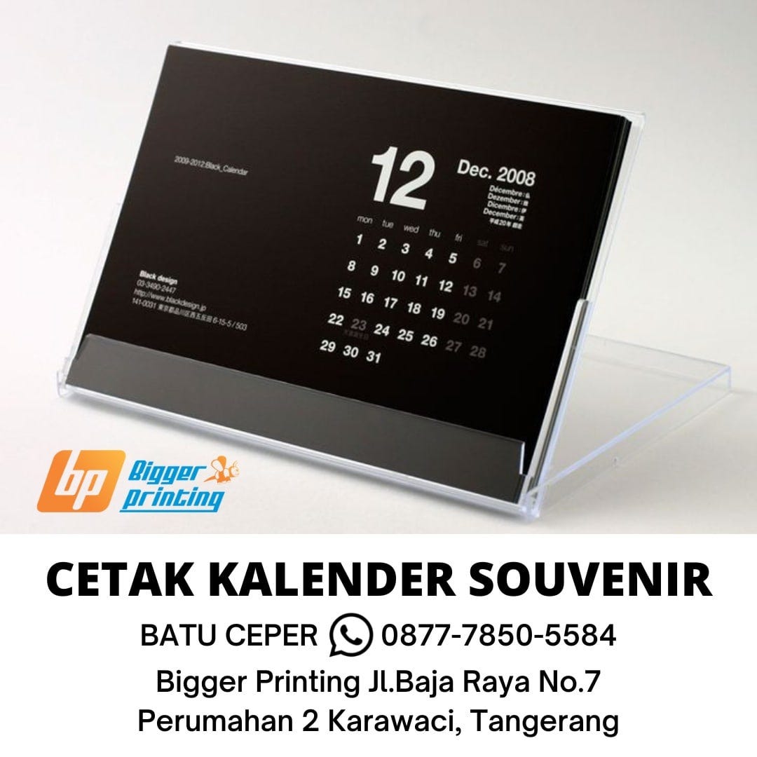 Cetak Kalender Souvenir BATU CEPER TANGERANG - Cetakkalender Tngrng