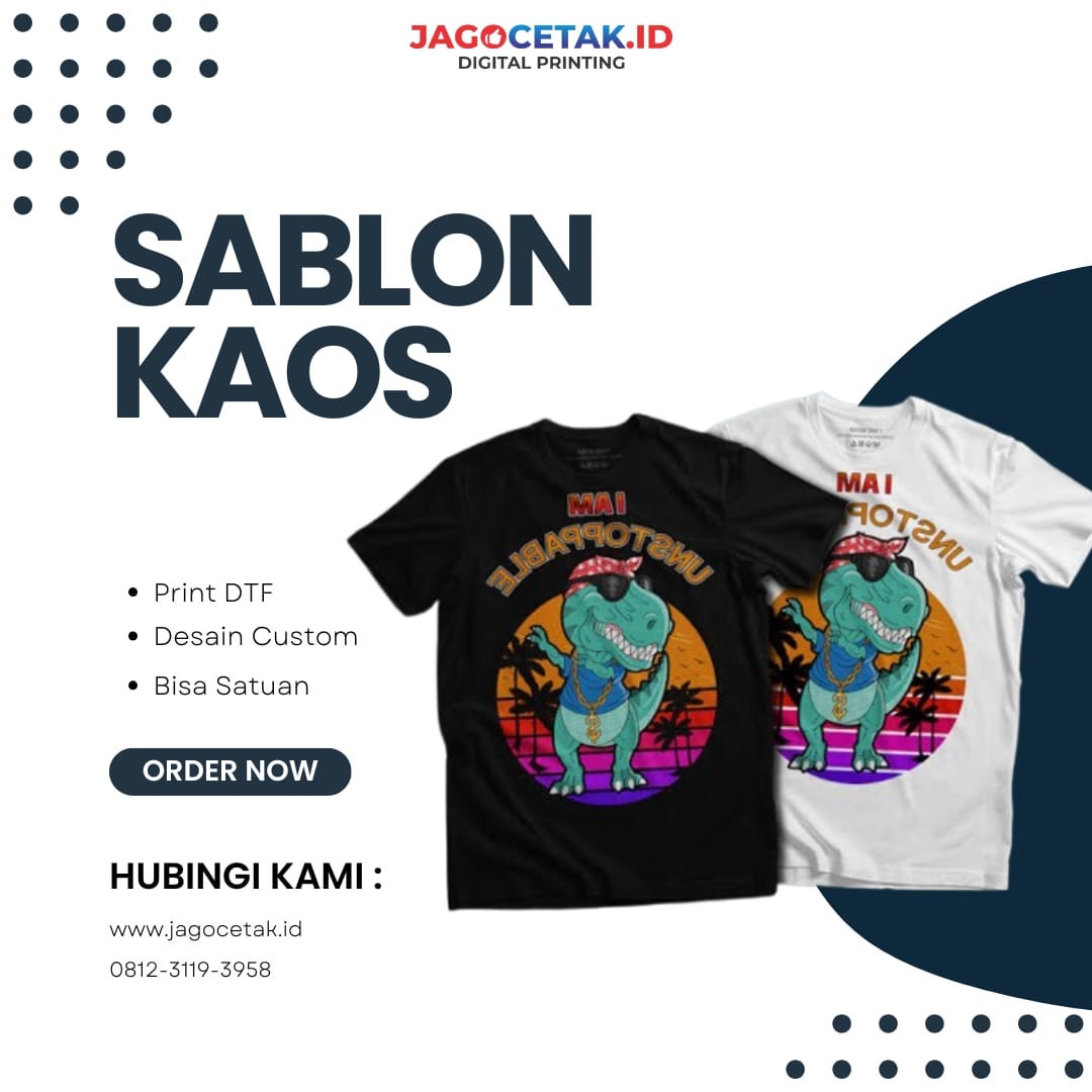 Sablon Kaos Kustom Satuan
