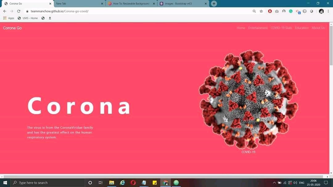 CORONA -GO. Corona-Go is a user-friendly website… | by Kritika Kanojia ...