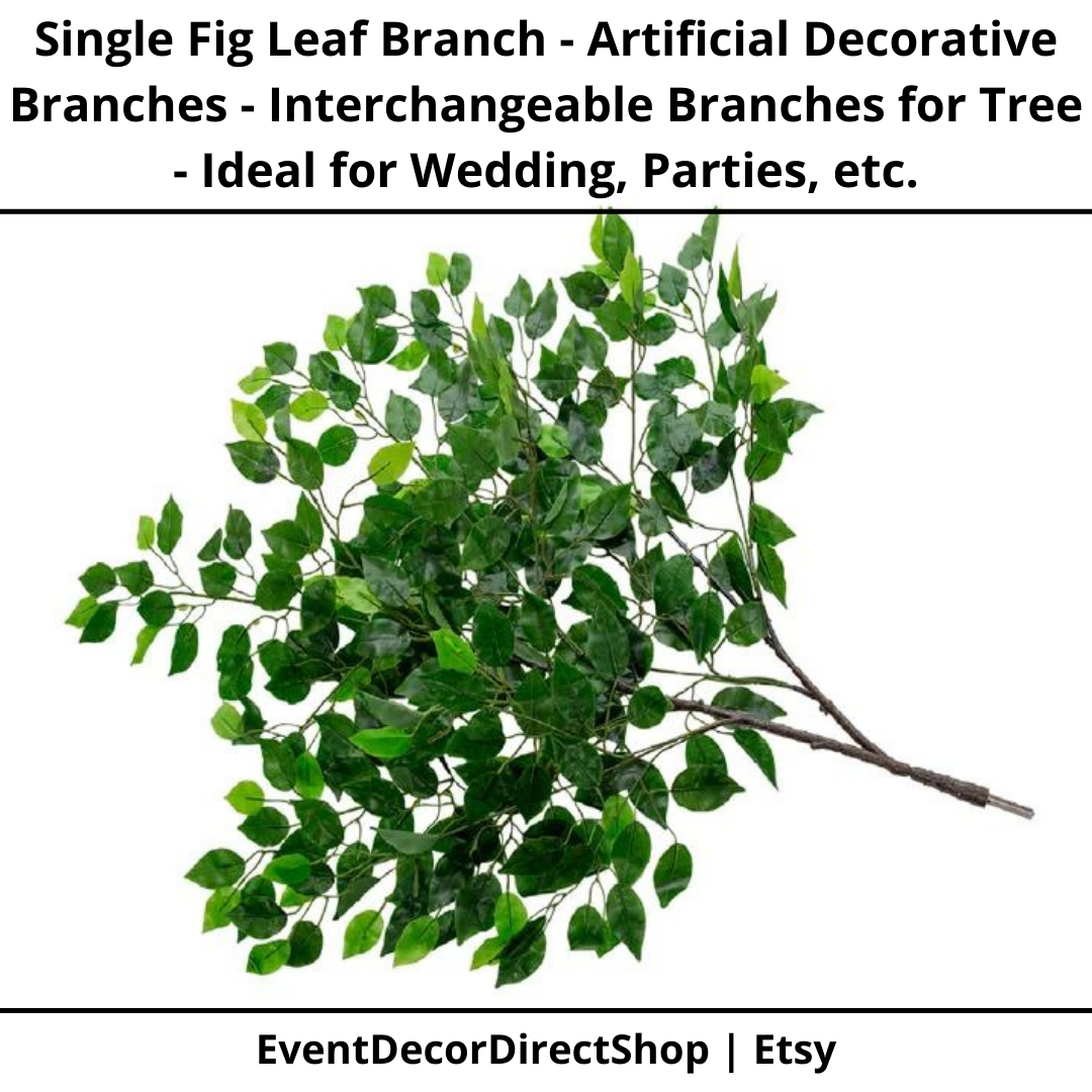 Single Fig Leaf Branch — Artificial Decorative Branches