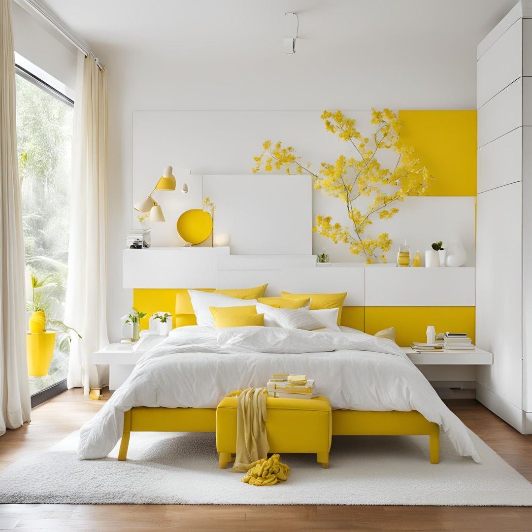 Stylish White and Yellow Wall Decor Ideas by Houzmark Aug, 2024