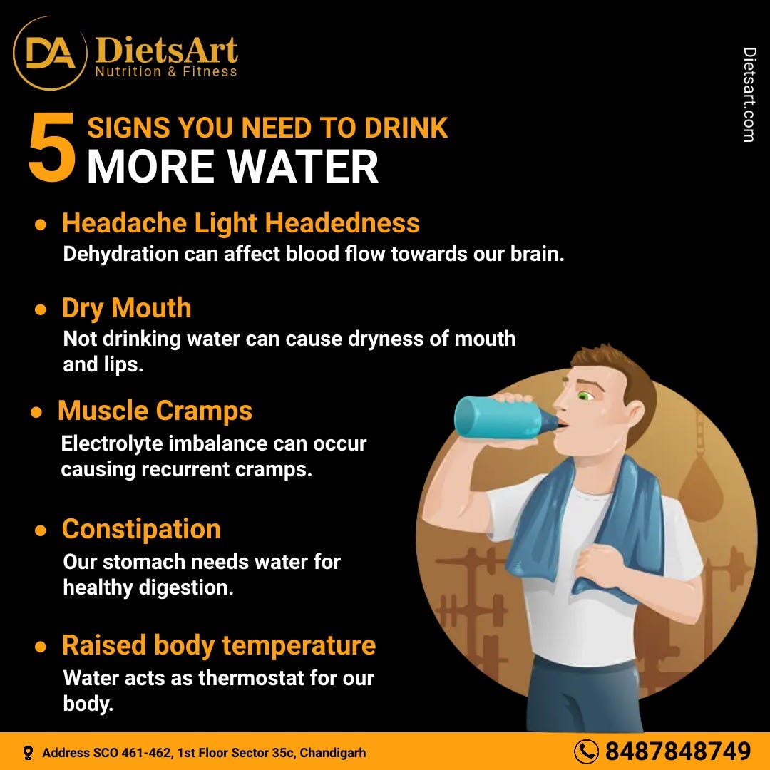 5 SIGNS YOU NEED TO DRINK • Headache Light Headedness Dehydration can