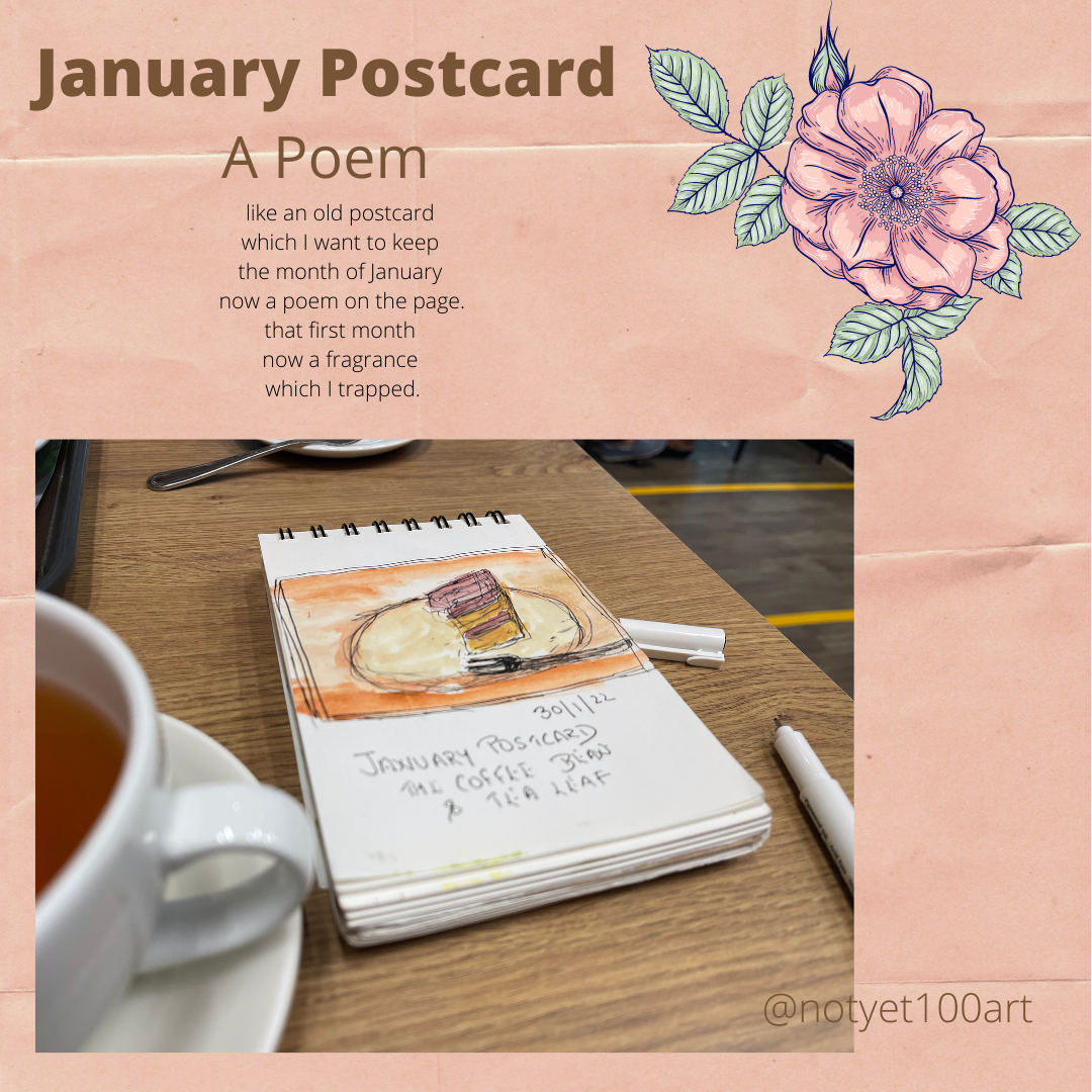 January Postcard - Paper Poetry - Medium