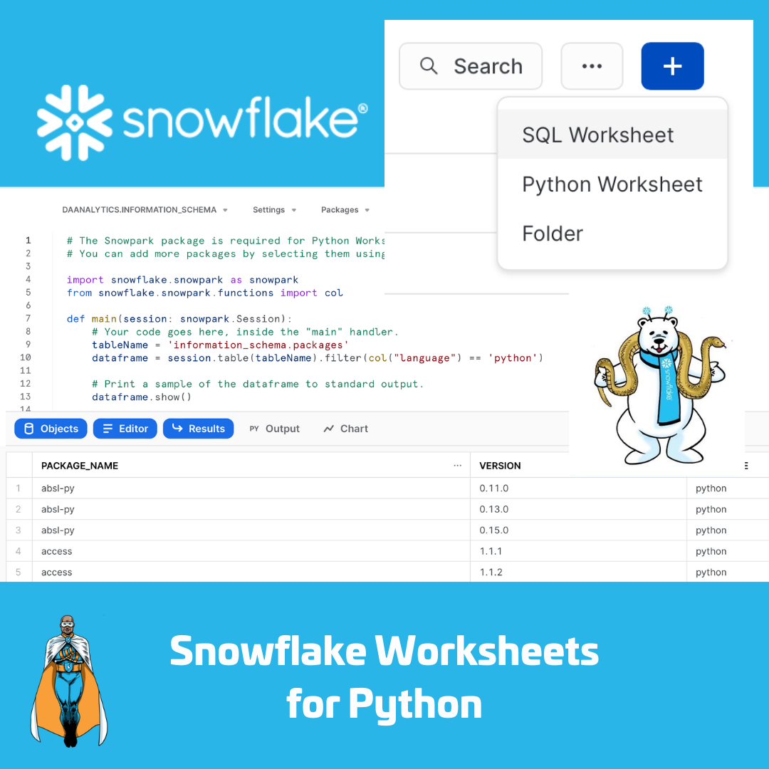 Introducing Python Worksheets in Snowflake by Daan Bakboord