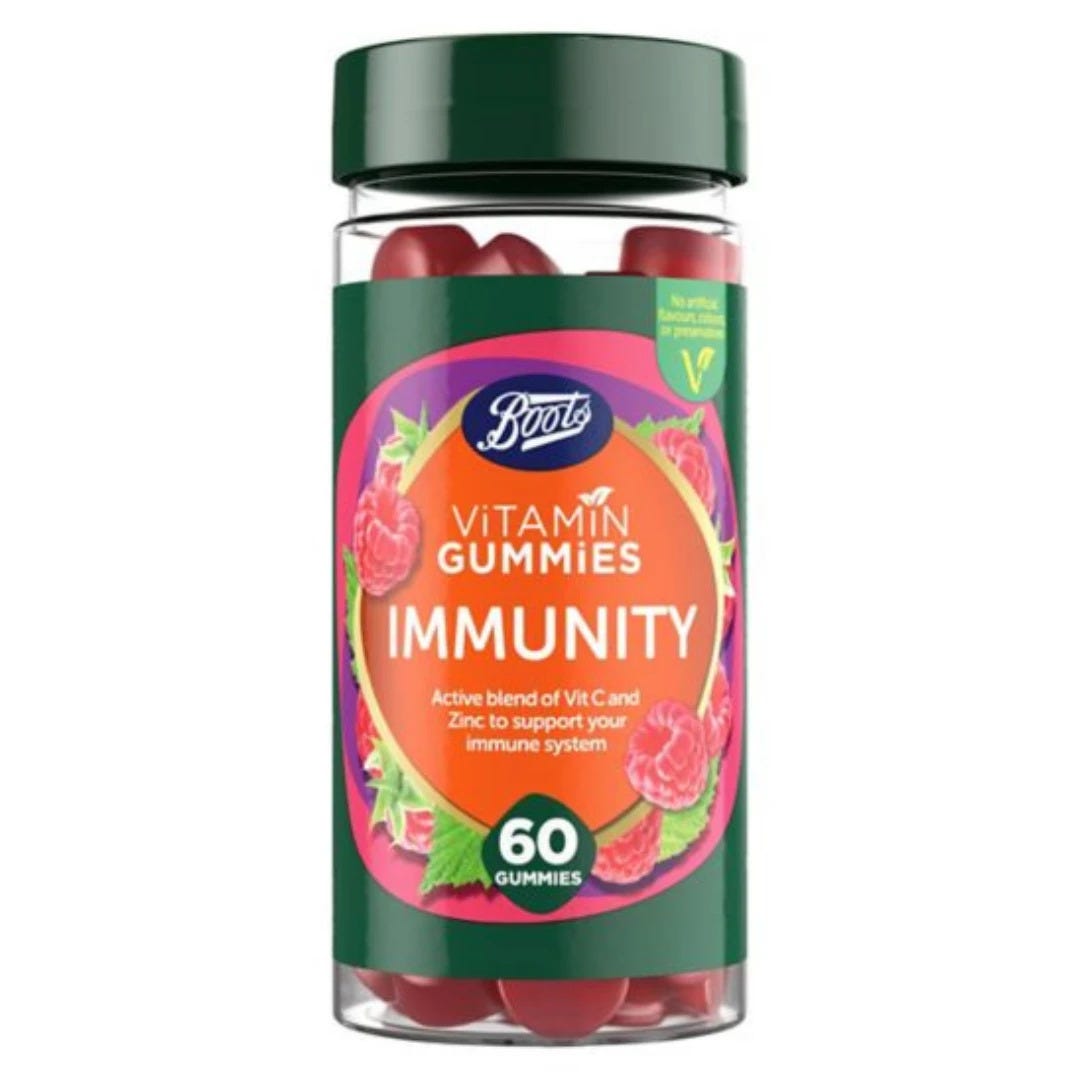 Boots Vitamin Gummies Immunity 60 Raspberry Gummies - Londonkart In - Medium