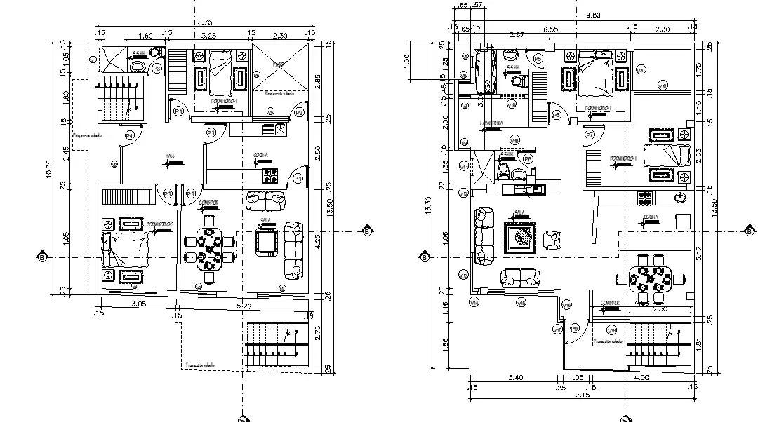 10x14 Meter 2 Bhk House Layout Plan Autocad Drawing Download Dwg File Cadbull Medium 6208