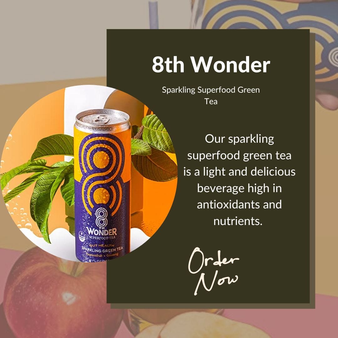 8th Wonder Sparkling Superfood Green Tea with Real Fruit Juice sparklingchaitea Medium