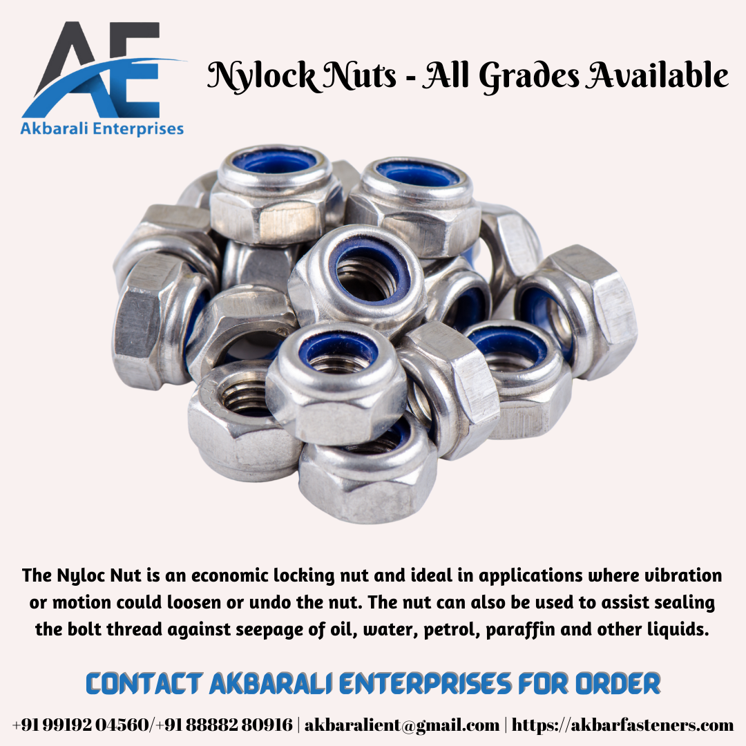 Nylock Nuts — All Grades Available — Akbarali Enterprises