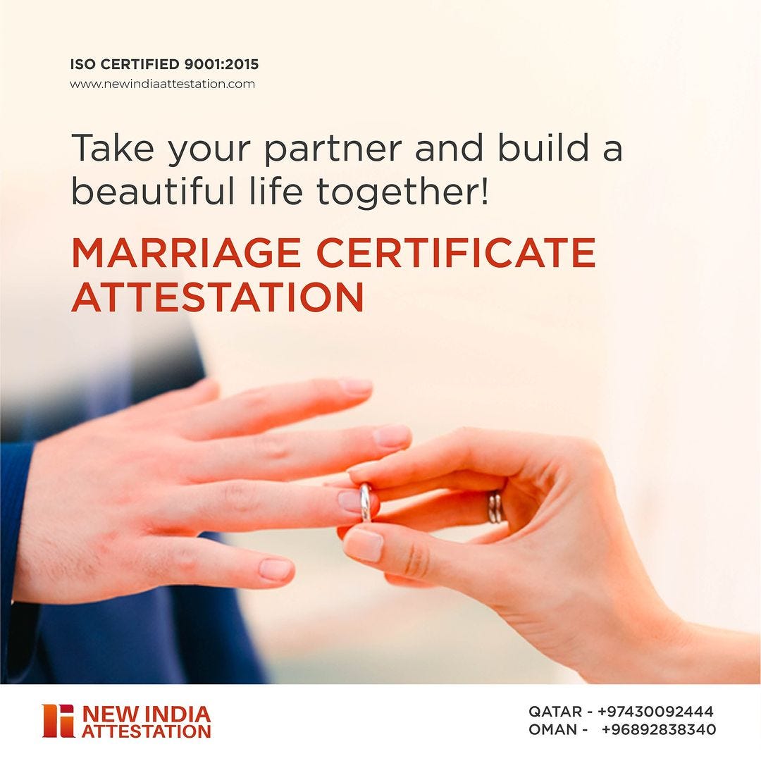 Marriage Certificate Attestation New India Attesation Medium