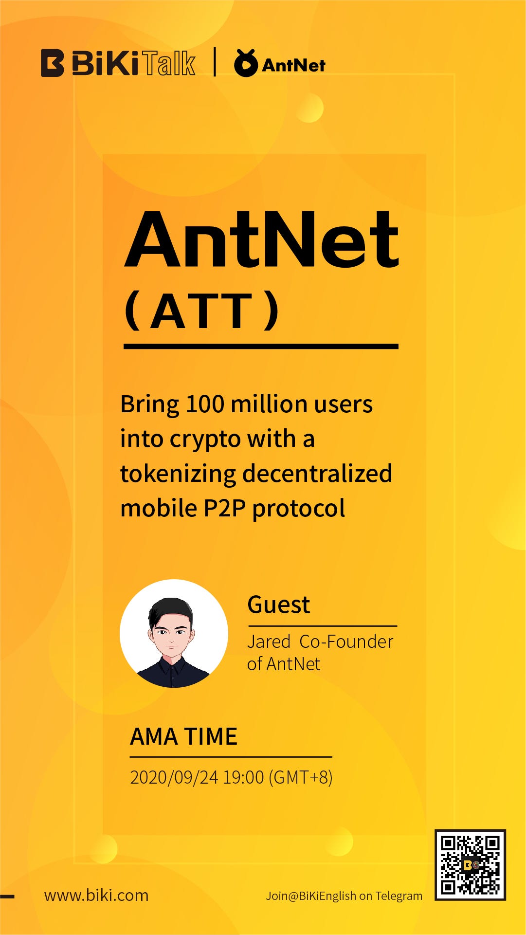 AntNet’s first AMA will launched on 2020/09/24 19:00 (GMT+8)