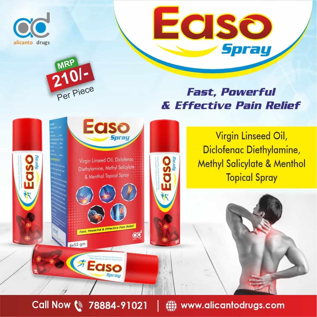 Pain Relief Spray Virgin Linseed Oil Spray Diclofenac Diethylamine