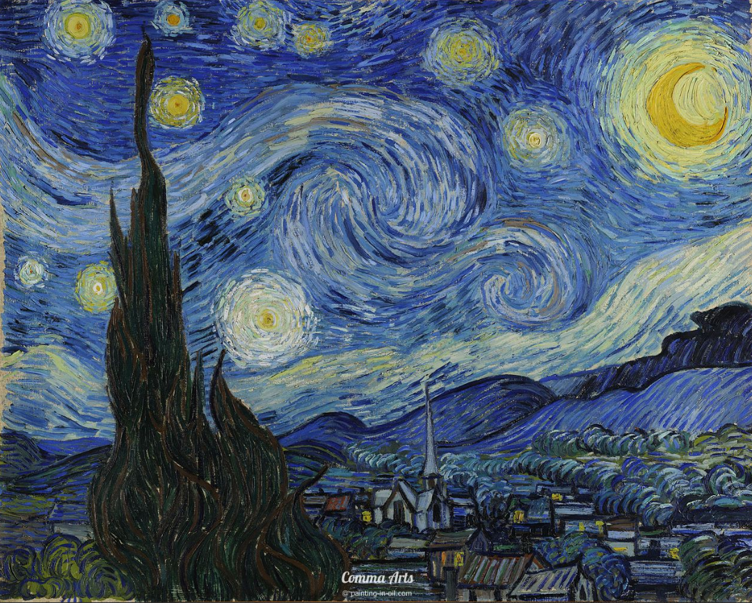 More info of The Starry Night 1889 by Vincent van Gogh | by Toloee 