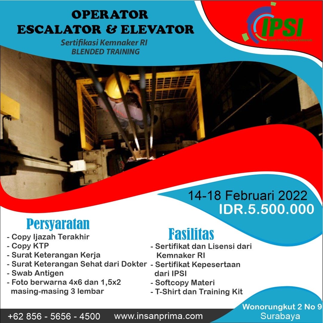 Teramanah Wa 0856 5656 4500 Operator Escalator Dan Elevator Klik
