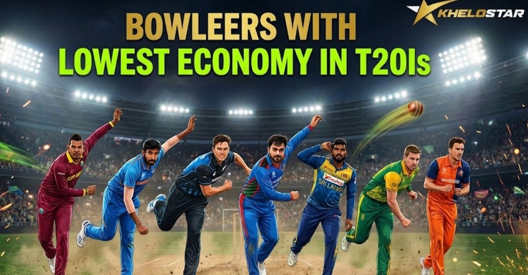 Khelostar: Best Economy Rates in T20I