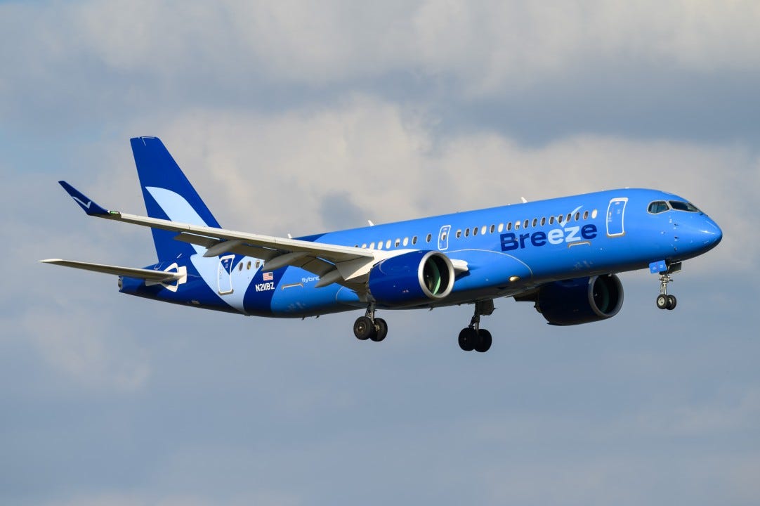 Breeze Airways Launches Unprecedented 40 Off Sale on All Routes until