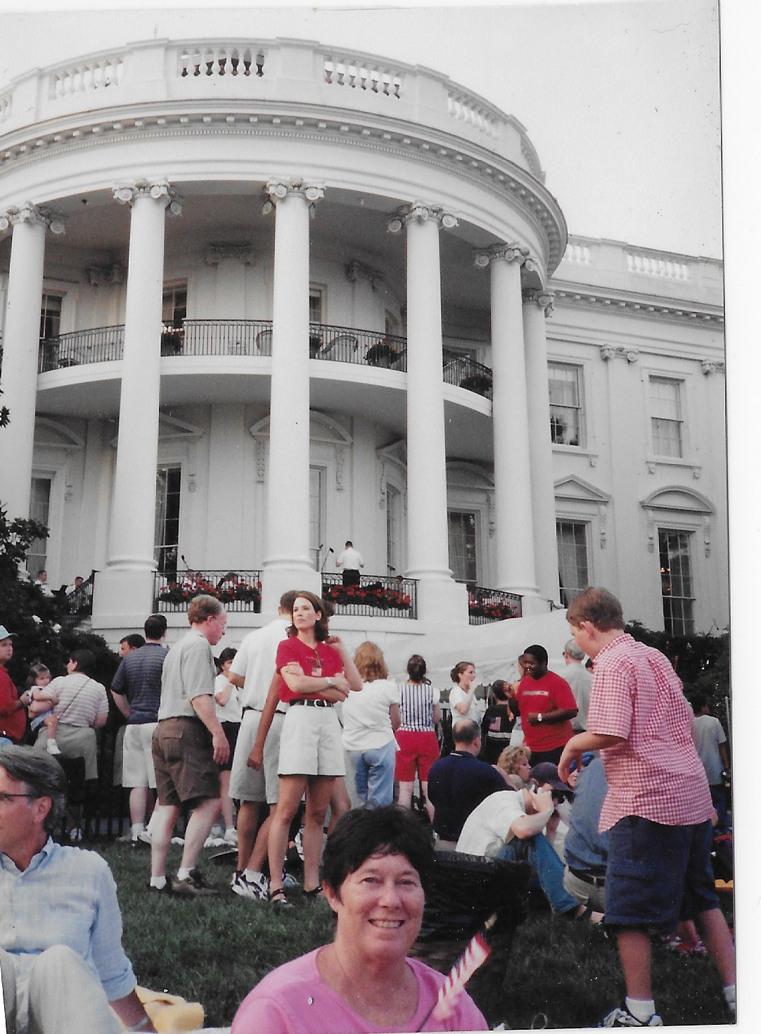 This is my favorite photo of my mom. Her friend Martha took it after I got them tickets to see the 4th of July fireworks from the south lawn of the White House. This was in 1999 or 2000.
