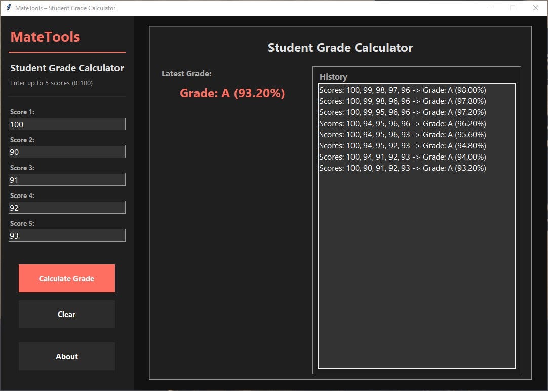 Building a Modern Student Grade Calculator in Python with Tkinter | by ...