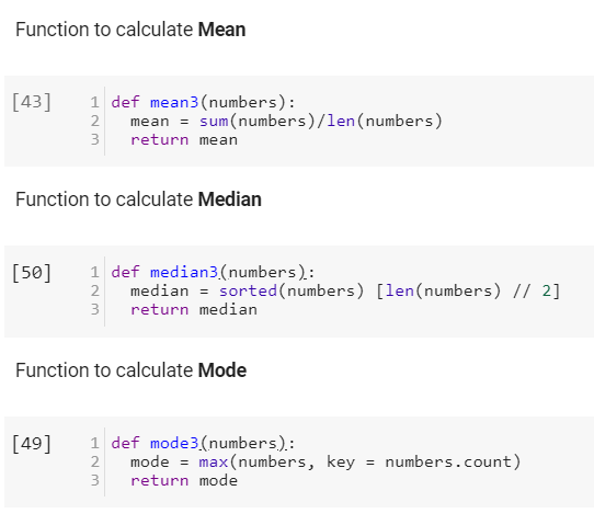 3 ways to calculate Mean, Median, and Mode in Python | by Evidence Nwangwa  | Data Science, Software Engineering, Cloud Engineering Education | Medium