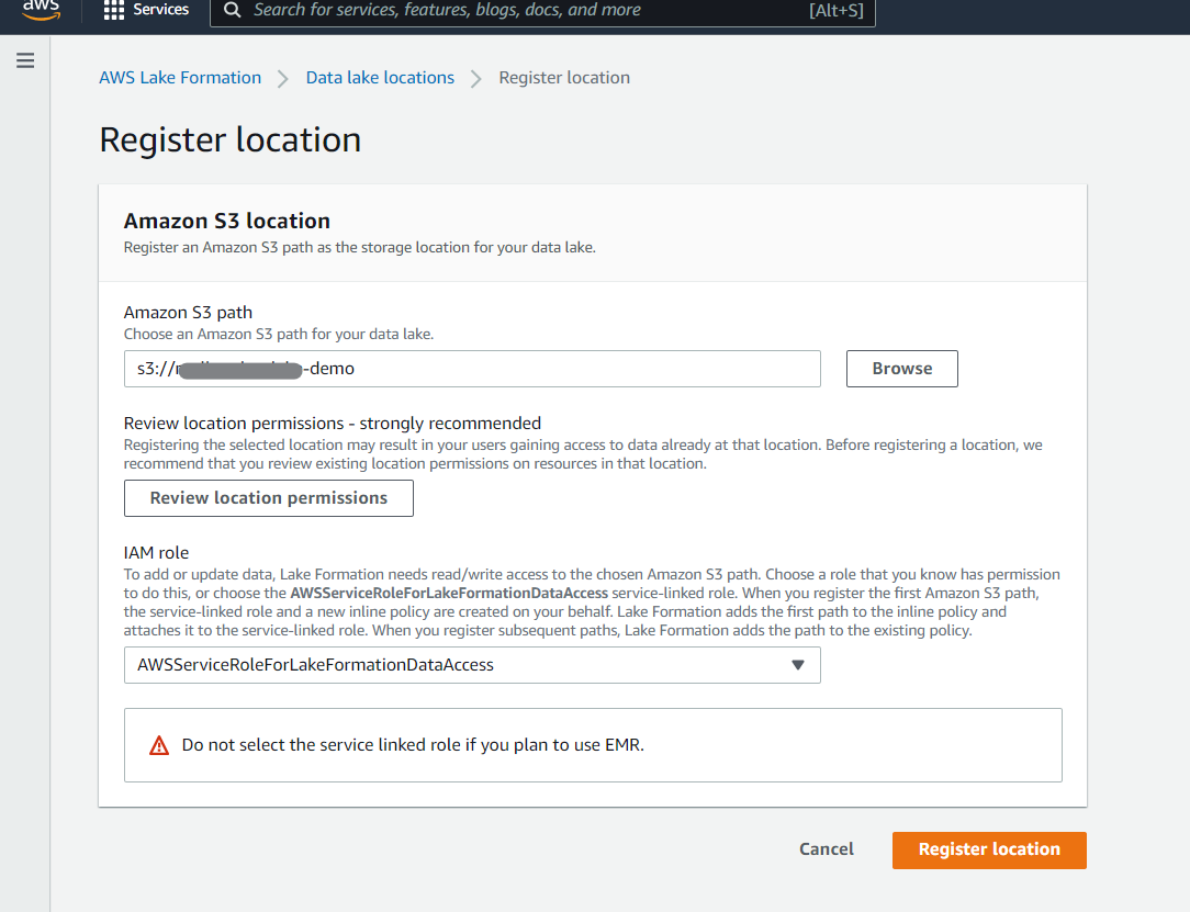 Permissions with Lake Formation. We have an S3 bucket which contains a