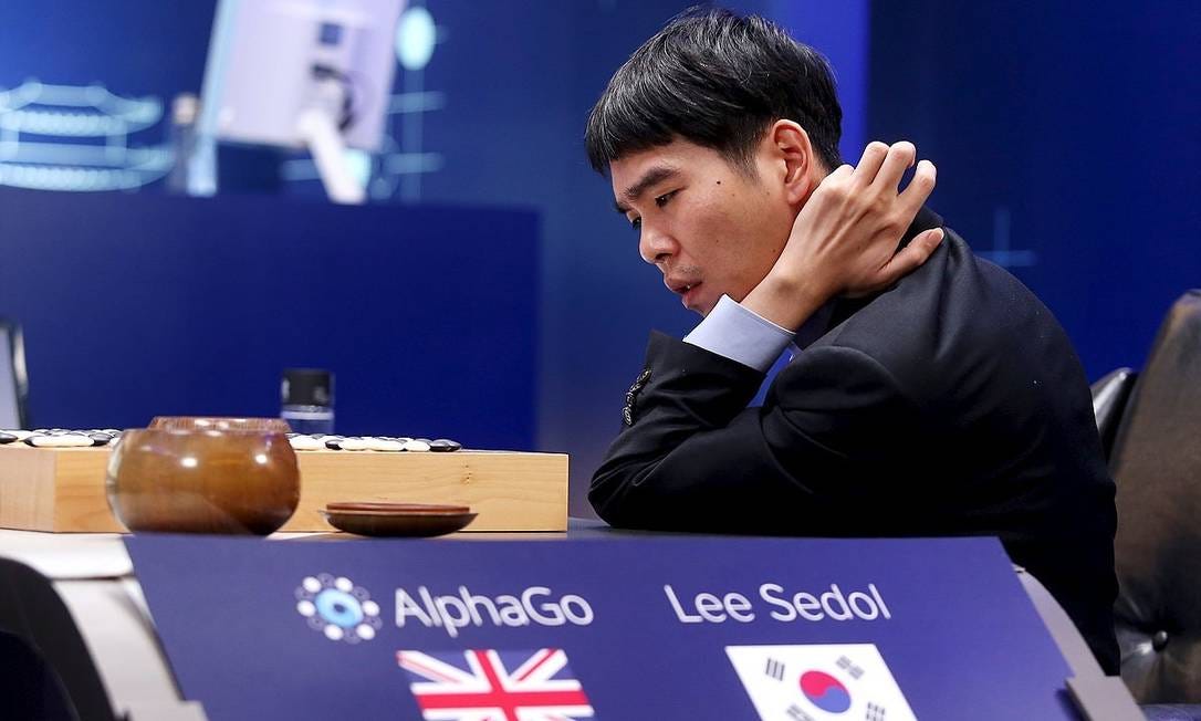 AlphaGo vs Lee Sedol (2016). Source: HANDOUT / REUTERS