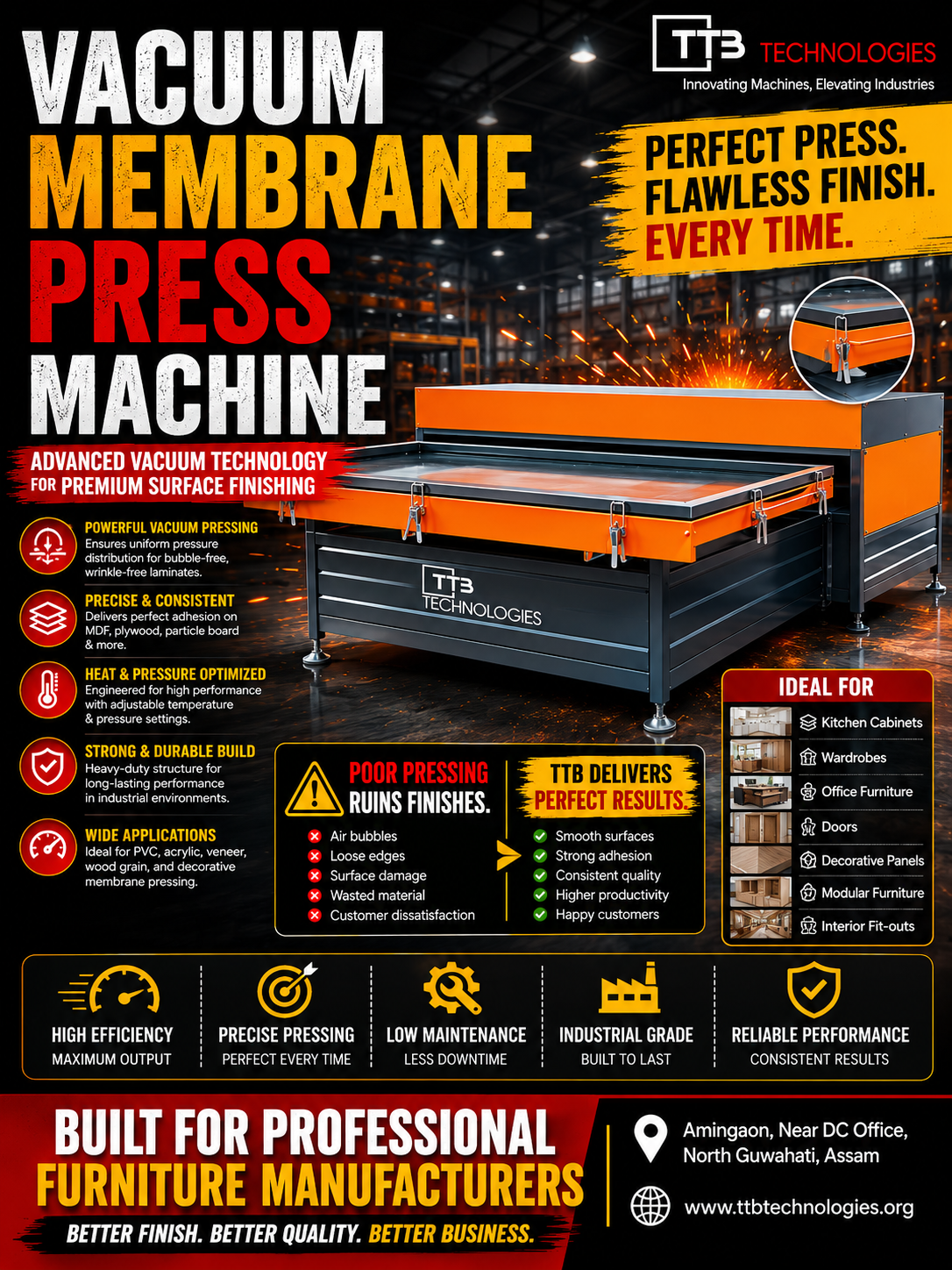 Vacuum Membrane Press Machine in Guwahati | Leading Machine Suppliers in Assam