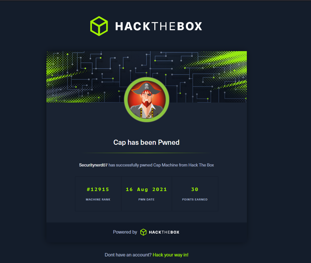 Pwn Cap by Hack The Box Walkthrough / Writeup! by Security_Nerd07