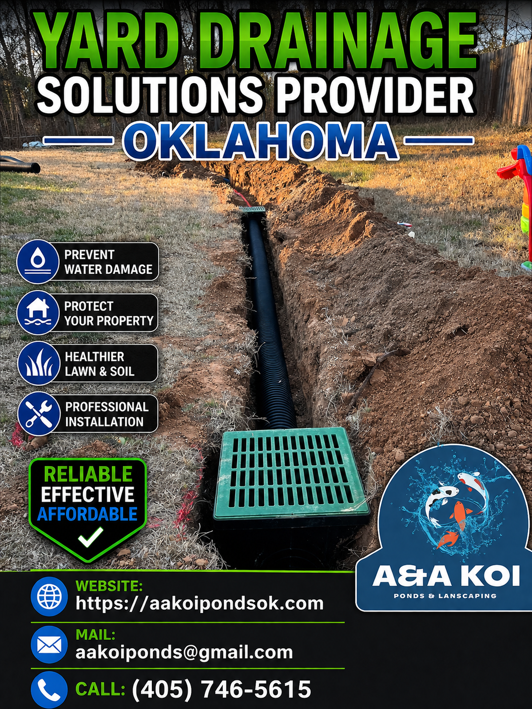 Professional Yard Drainage Solutions Provider in Oklahoma