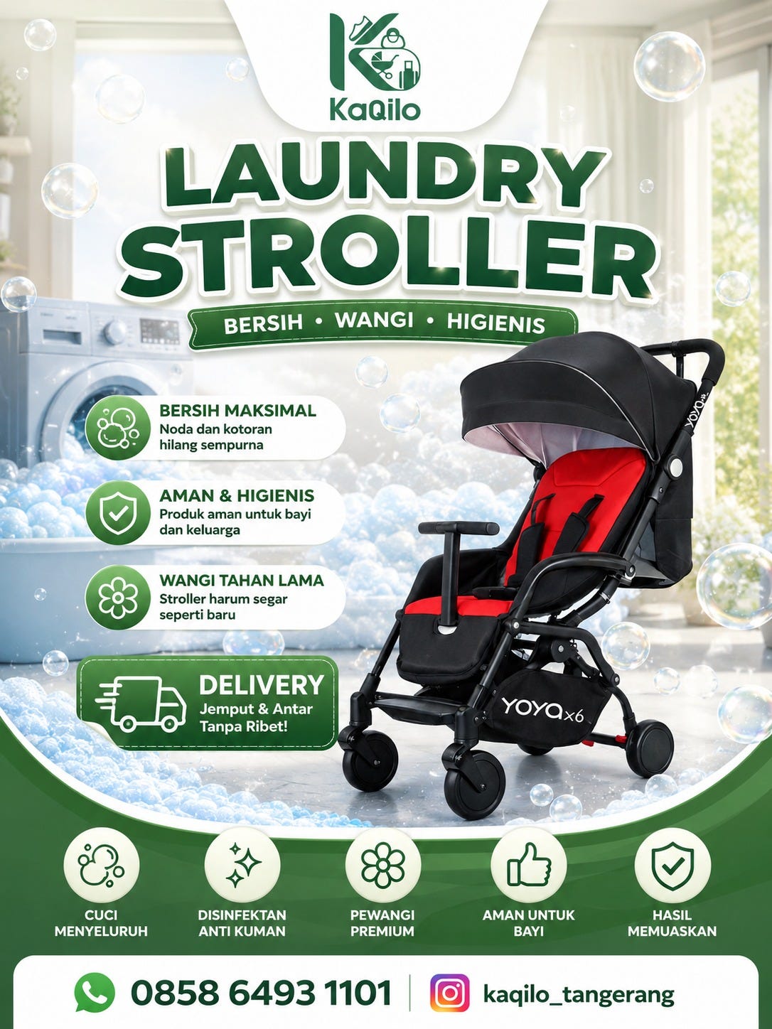 BERKUALITAS 0858.6493.1101 CUCI STROLLER JL BENDA BARU RAWA RENGAS KOSAMBI TANGERANG