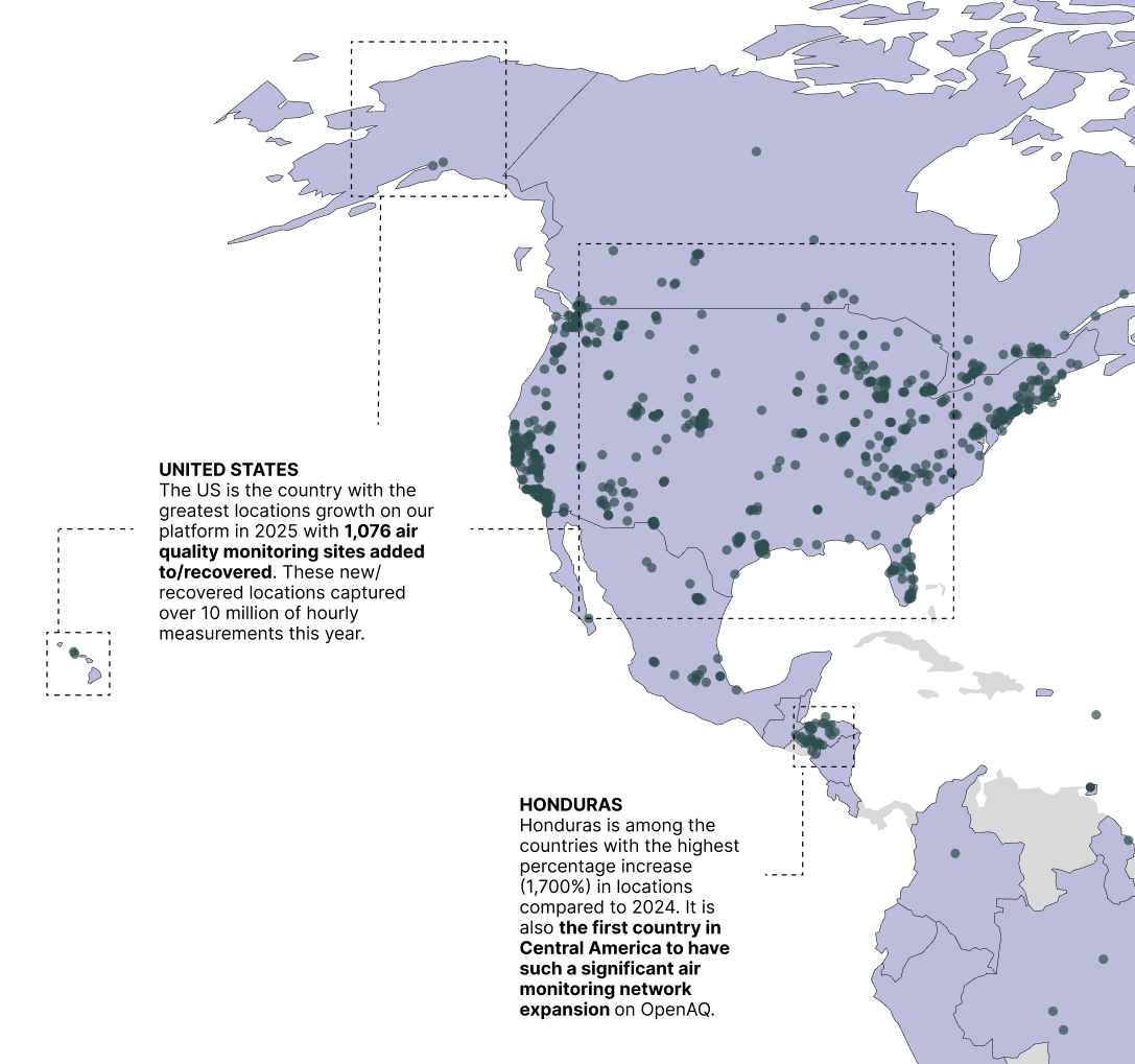 Figure 5. Significant new data aggregation in North and Central America in 2025