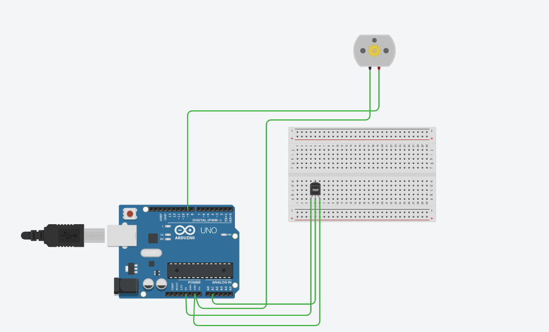 Temperature Based Fan Speed Control Using Arduino Uno by amaraneni