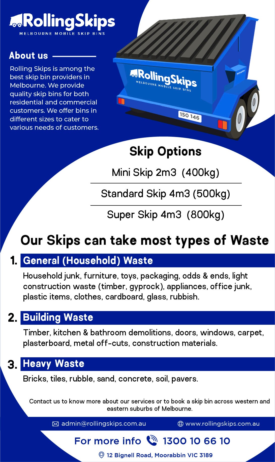 Junk Removal Services and Skip Bins for Hire in Melbourne Rolling