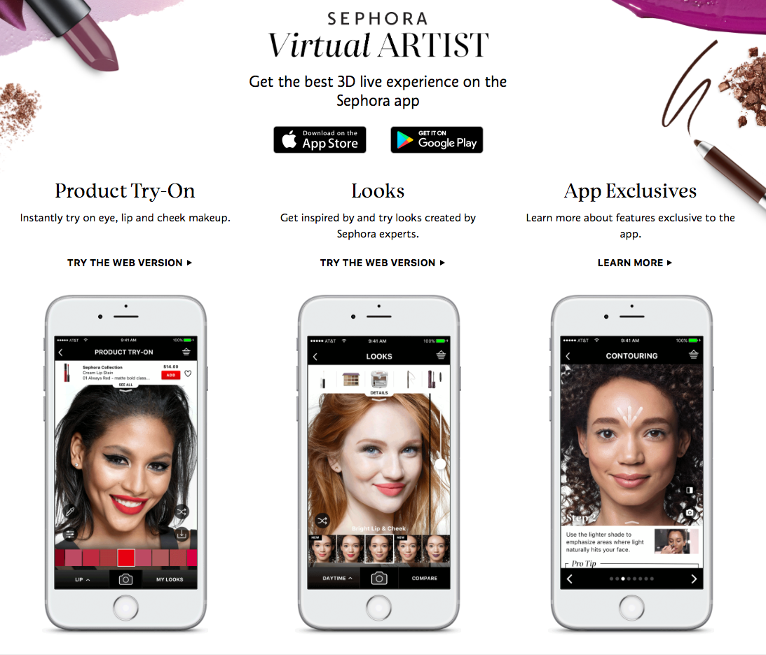 How Sephora Is Revealing the Future of Augmented Reality in Fashion -  Technology - Webflow Ecommerce Website Template