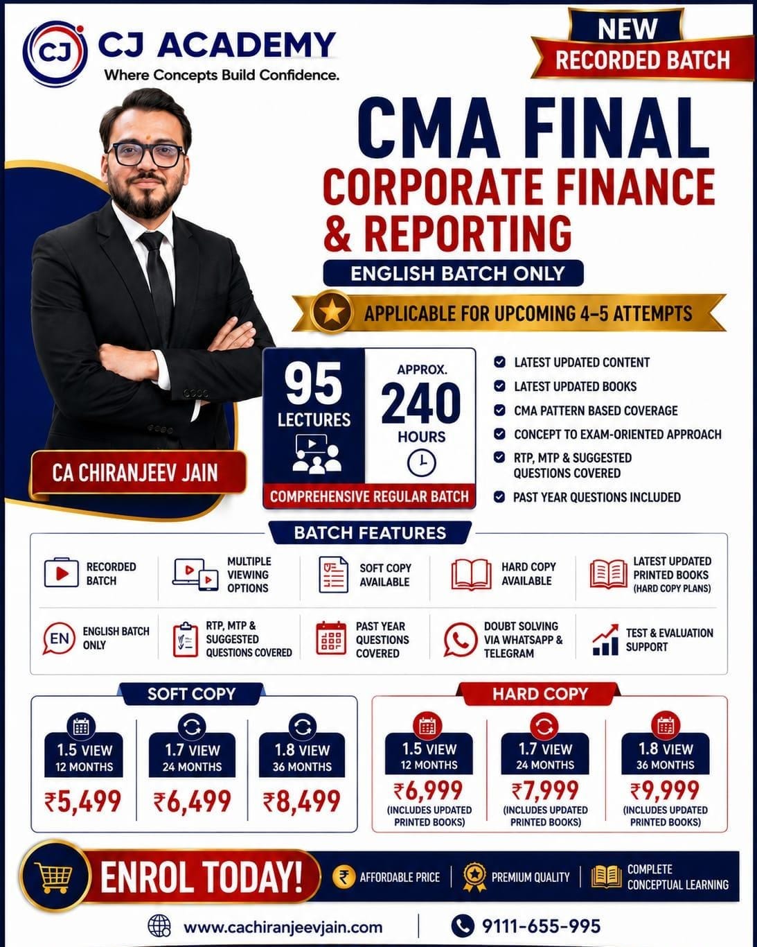 🚀 CMA FINAL — CORPORATE FINANCE & REPORTING 📚 English Batch Only by CA Chiranjeev Jain