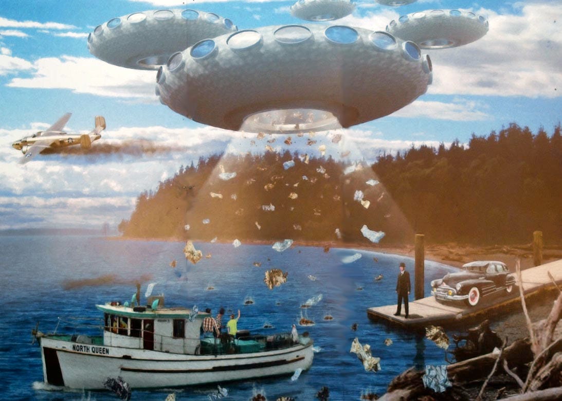 Maury Island Incident Mural in Washington