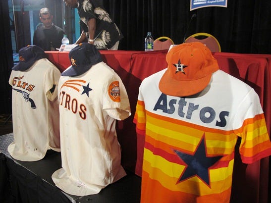 Lot Detail - Vintage Houston Astros Rainbow Shirt