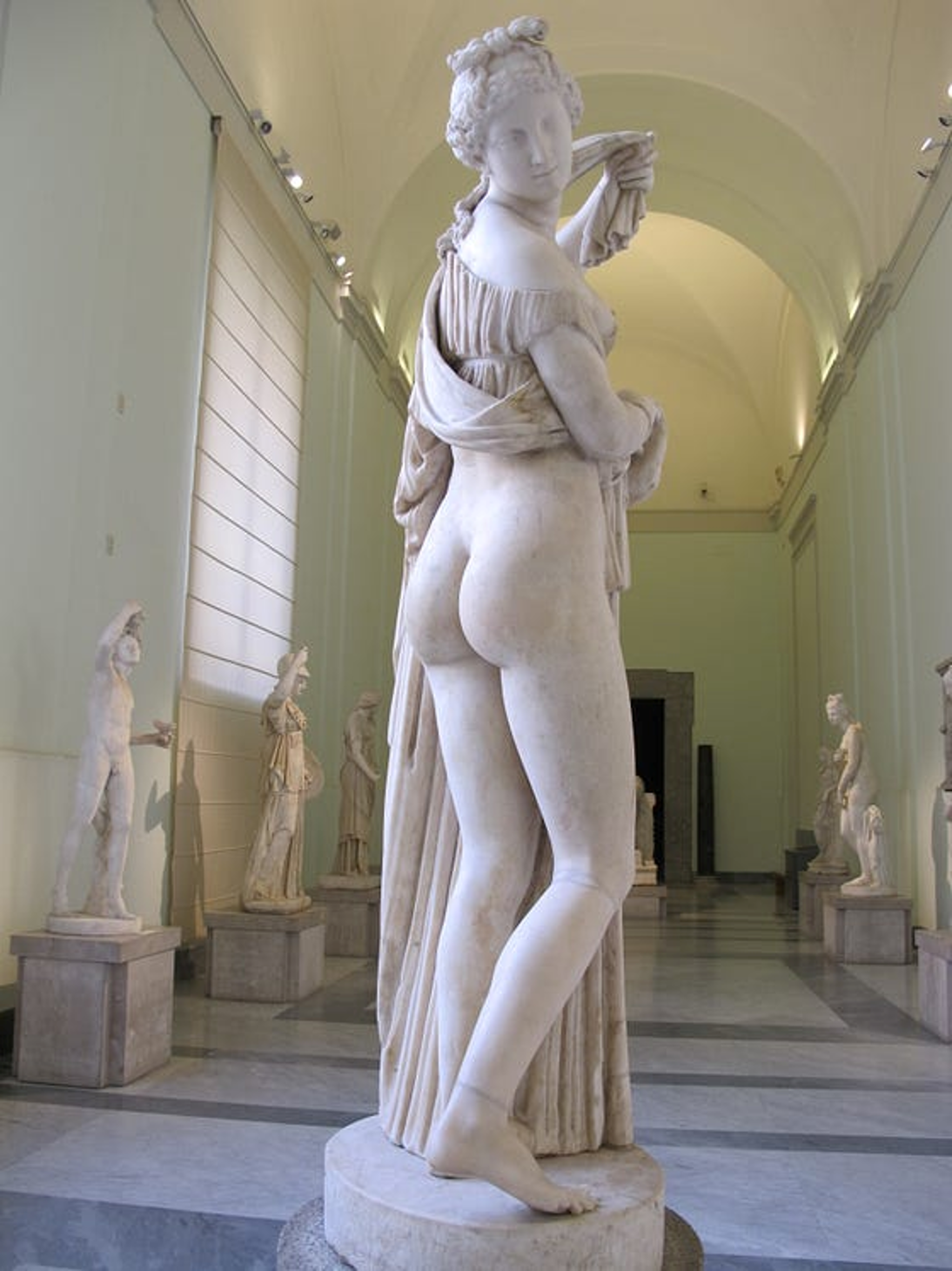 ‘Venus Callipyge’ (1st-2nd century BC) by Anonymous. White marble. National Archaeological Museum, Naples. Image source Wikipedia