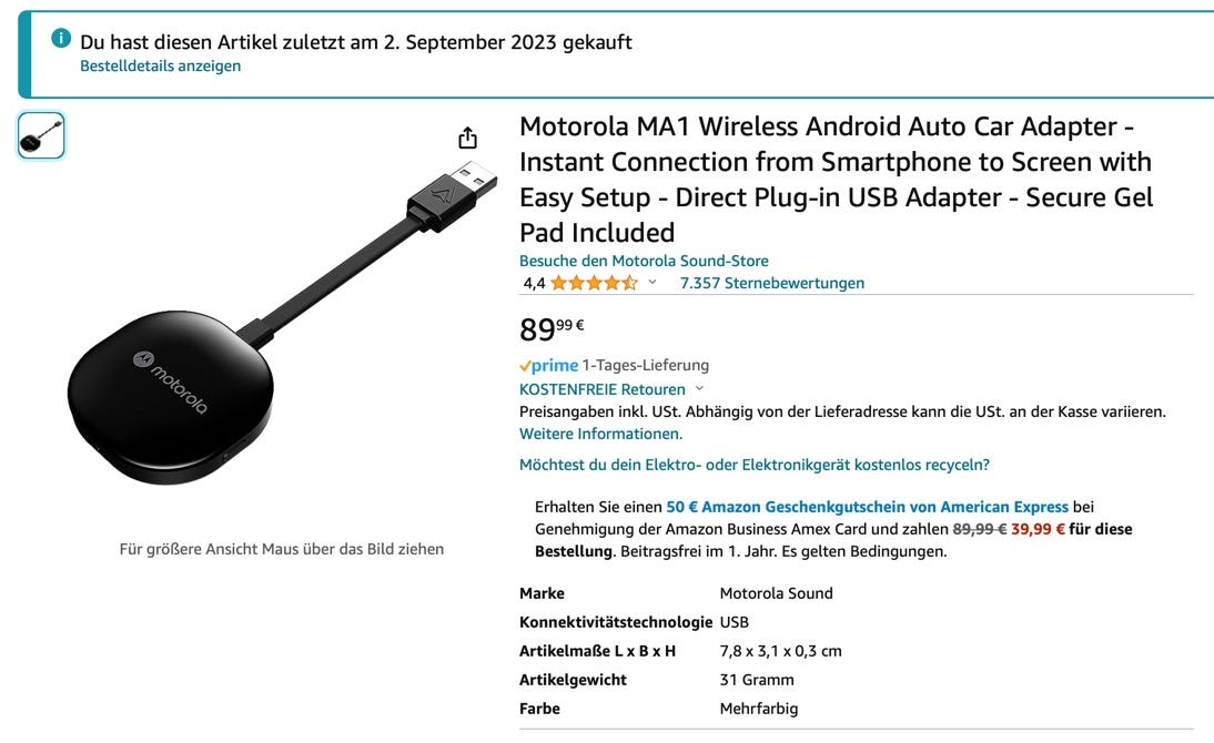 Motorola MA1 Adapter im Test. So einfach verbindest du Android Auto…, by  Viktor Dite