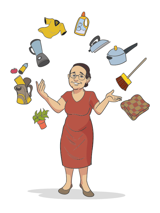 A mamãe do Julinho. Uma pessoa multidisciplinar.