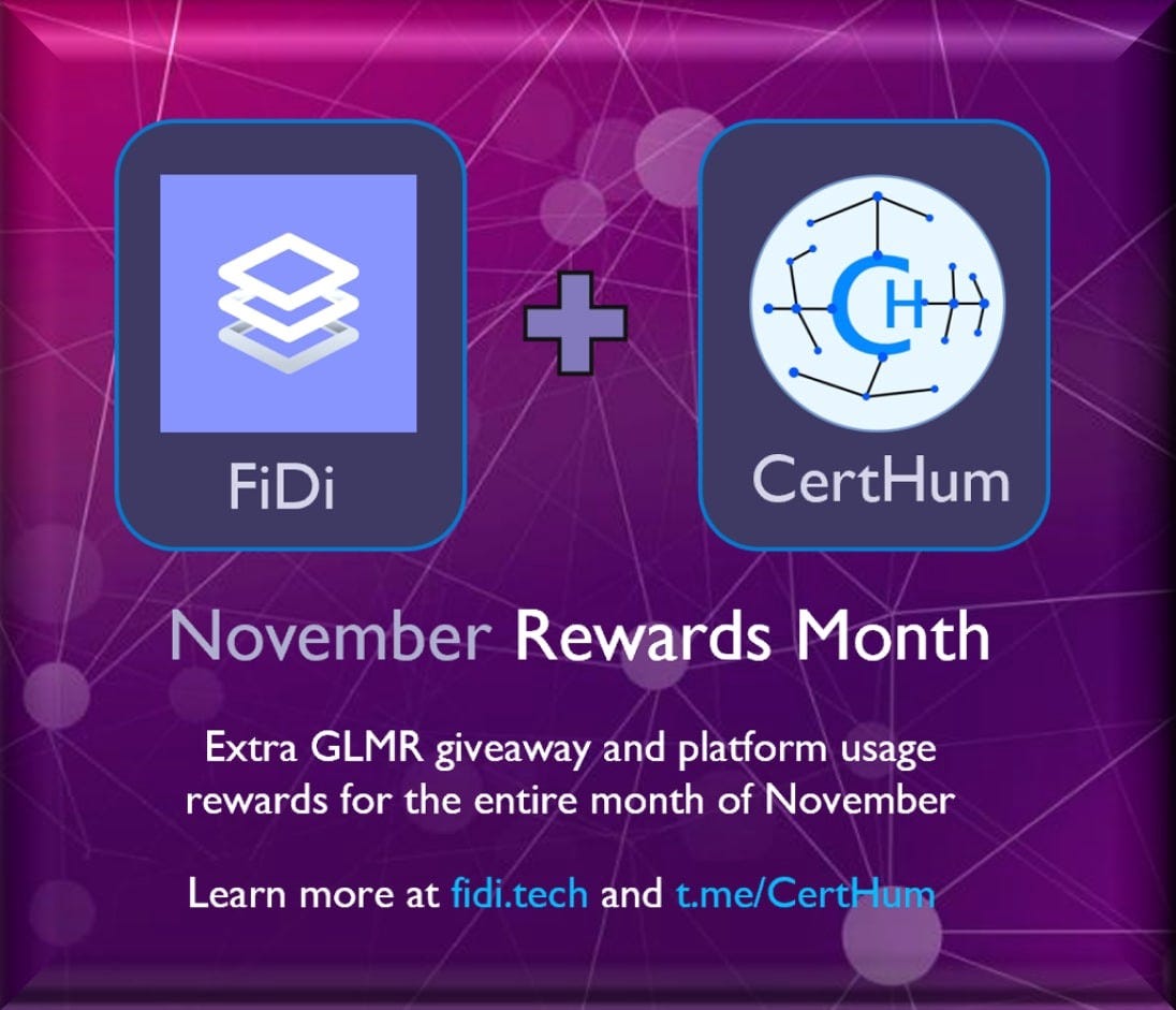 CertHum x FiDi GLMR Giveaways 6th Nov, 2022 by CertHum CertHum