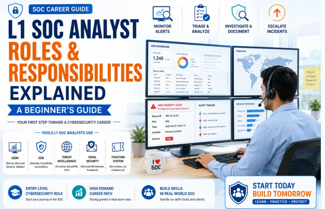L1 SOC Analyst Roles and Responsibilities: A Beginner’s Guide